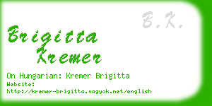 brigitta kremer business card